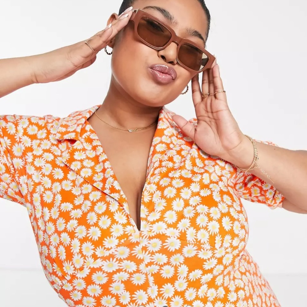 ASOS Ultimate Midi Tea Dress in Daisy Print